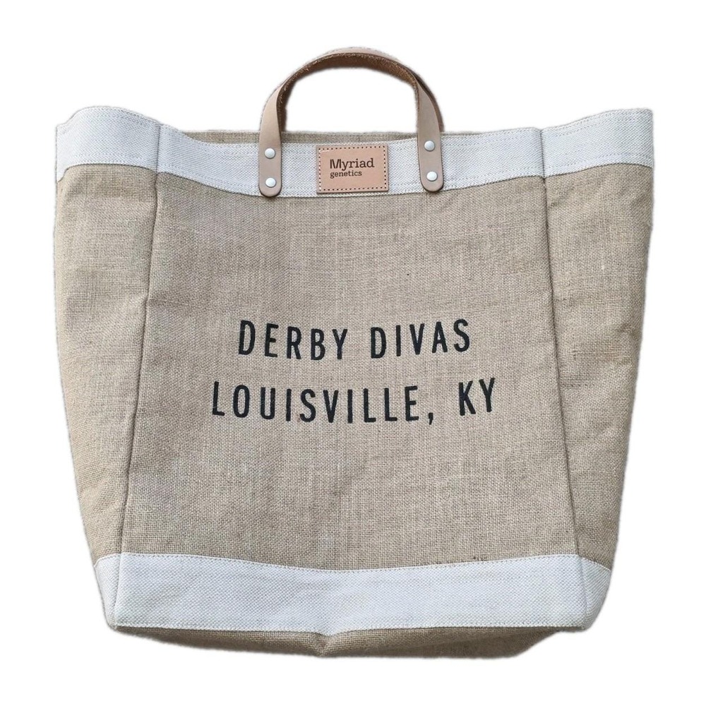 Apolis Global Citizen Derby Divas Louisville KY Large Jute Market Tote Bag
